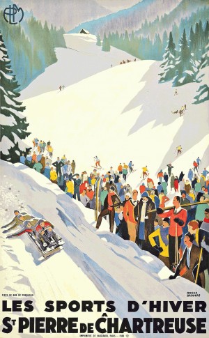 1930 Winter Sports poster by Roger Broders
